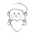 Baby cupid icon Royalty Free Stock Photo