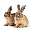 Baby cute rabbits has a pointed ears brown fur, animals, wildlife