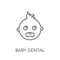 Baby dental linear icon. Modern outline Baby dental logo concept