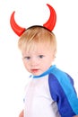Baby with Devil Horns Royalty Free Stock Photo