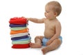 Baby and diaper Royalty Free Stock Photo
