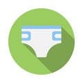 Baby diaper icon, flat style Royalty Free Stock Photo