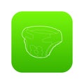 Baby diaper icon green vector Royalty Free Stock Photo
