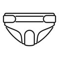 Baby diaper icon outline vector. Clean object