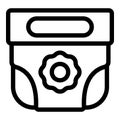 Baby diaper icon outline vector. Kid daycare