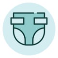 Baby diaper, icon Royalty Free Stock Photo