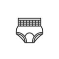 Baby diaper line icon