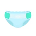 Baby diaper. Vector flat cartoon