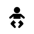 Baby diaper vector icon. Child symbol care infant kid table sign Royalty Free Stock Photo
