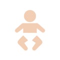 Baby diaper vector icon. Child symbol care infant kid table sign