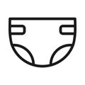 Baby Diaper Vector Icon