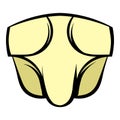 Baby diapers icon cartoon