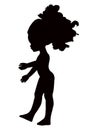 A baby doll black color silhouette vector