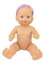 Baby doll sitting pose, isolate background