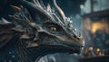 Baby Dragon closeup shot, generative AI