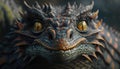 Baby Dragon closeup shot, generative AI