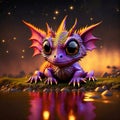 Baby dragon created with Generative AI