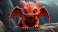 baby dragon, fantasy, dragon, fairytale, reptile, cute, mythical, creature. generative ai