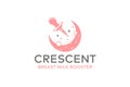 Baby Dream Logo. Pacifier and Crescent Moon Logo Design Template