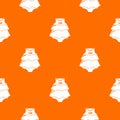 Baby dress pattern vector orange