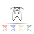 Baby dresses multi color style icon. Simple thin line, outline vector of maternity icons for ui and ux, website or mobile Royalty Free Stock Photo