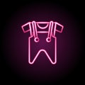 Baby dresses neon icon. Simple thin line, outline vector of maternity icons for ui and ux, website or mobile application Royalty Free Stock Photo