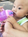 baby drink water Royalty Free Stock Photo