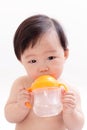 Baby drinking water Royalty Free Stock Photo