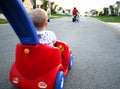 Baby driving car Royalty Free Stock Photo