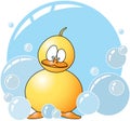 Baby Duck with Soap Bubbles