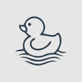 Baby Duck Swimming ispiration Royalty Free Stock Photo