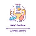 Baby due date concept icon Royalty Free Stock Photo
