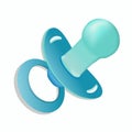 Baby dummy for boy. Blue nipple for child on isolated background. vector eps10