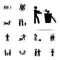 baby, dump icon. Youth social issues icons universal set for web and mobile