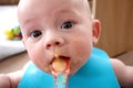 A baby eating Royalty Free Stock Photo