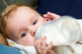 Baby eating from bottle Royalty Free Stock Photo