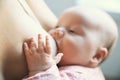 Mother breastfeeding newborn baby child Royalty Free Stock Photo