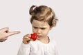 Baby eating strawberry Royalty Free Stock Photo