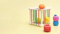 baby educational toy - a multi-colored cube. Development of fine motor skills and logical thinking. stacking pieces of a