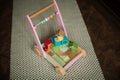 Pink baby educational toy walker trolley