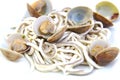 Baby eels or elver substitute with clams in garlic