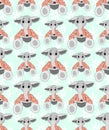 Baby elephant pattern for kids. Cute animals background. Seamless fashionable print. - illustration Royalty Free Stock Photo