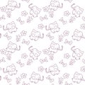 Baby elephant seamless Pattern