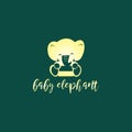 Baby elephant vector logo