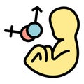 Baby embrion icon vector flat
