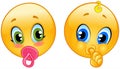 Baby emoticons Royalty Free Stock Photo