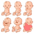 Baby emotions set