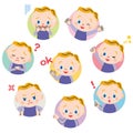 Baby expression pose Royalty Free Stock Photo