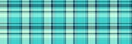 Baby fabric tartan pattern, installing seamless textile plaid. Coat background vector check texture in teal and light colors