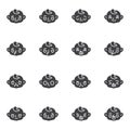 Baby face emoticon vector icons set Royalty Free Stock Photo